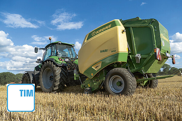 Optional TIM – the baler manages the tractor