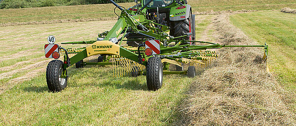 Forming a double swath