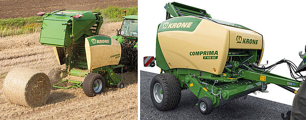 The semi-variable round baler Comprima F 155 (XC)