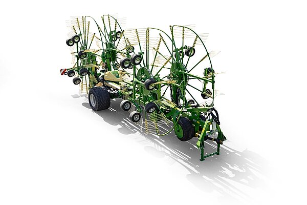 Two-, four- and six-rotor rakes