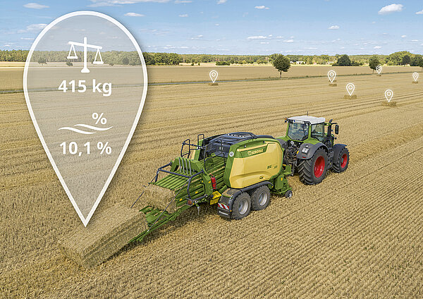 Recording the bale weight