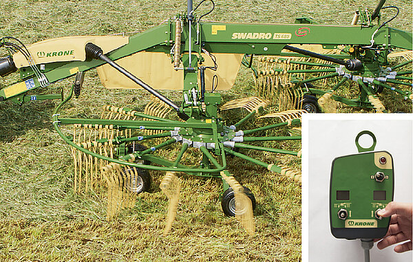 Height control and independent lift-out electrically from the cab