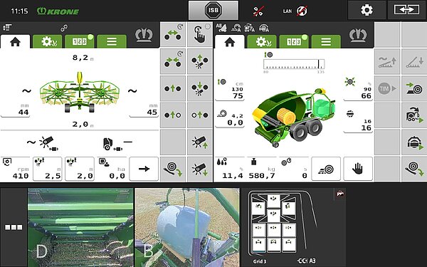 Operation – ISOBUS-compatible and flexibly controllable