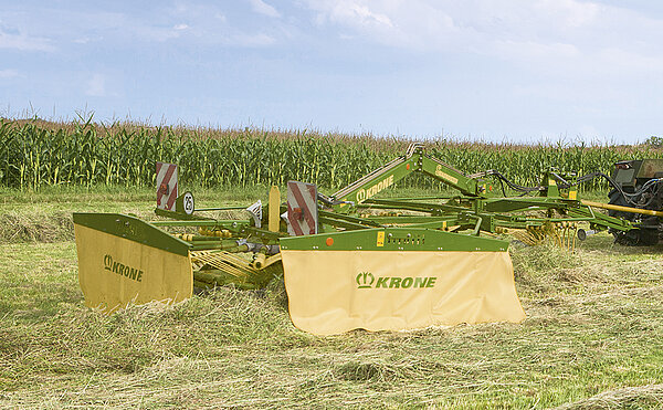 Twin-rotor side rotor rake